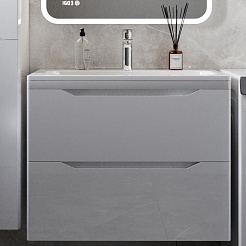 Style Line Мебель для ванной Марелла 70 Люкс Plus антискрейтч подвесная белая – фотография-5